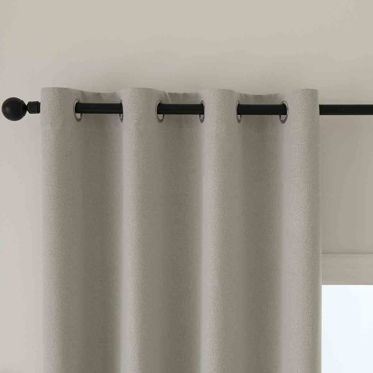 8446-n2 Beauty Home Κουρτίνα Full Blackout σκίασης με 8 κρίκους Total Art 8446 140x270 Εκρού