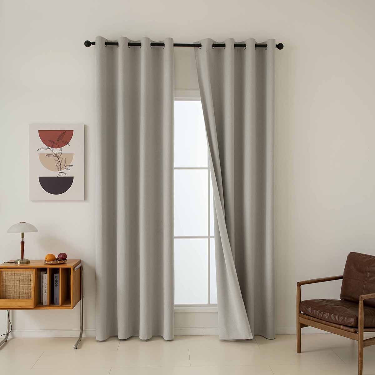8446-n4 Beauty Home Κουρτίνα Full Blackout σκίασης με 8 κρίκους Total Art 8446 140x270 Εκρού