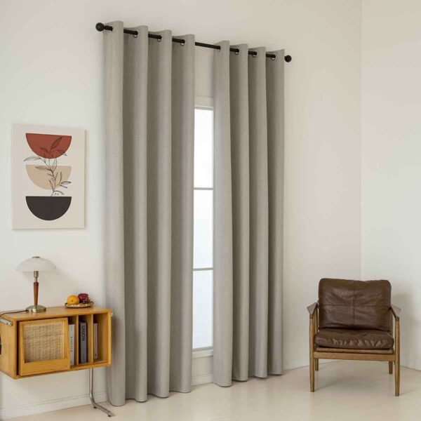 8446-s2 Beauty Home Κουρτίνα Full Blackout σκίασης με 8 κρίκους Total Art 8446 140x270 Άμμου