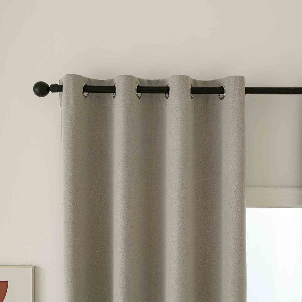 8446-s4 Beauty Home Κουρτίνα Full Blackout σκίασης με 8 κρίκους Total Art 8446 140x270 Άμμου