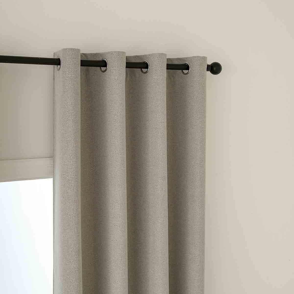 8446-s5 Beauty Home Κουρτίνα Full Blackout σκίασης με 8 κρίκους Total Art 8446 140x270 Άμμου