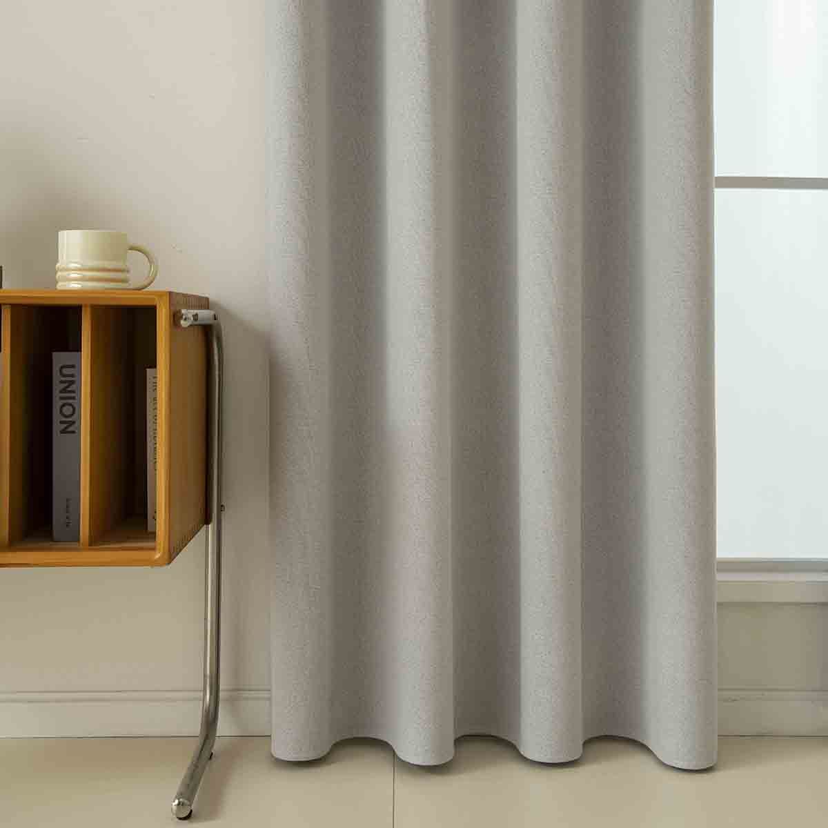 Beauty Home Κουρτίνα Full Blackout σκίασης με 8 κρίκους Total Art 8446 140x270 Ασημί