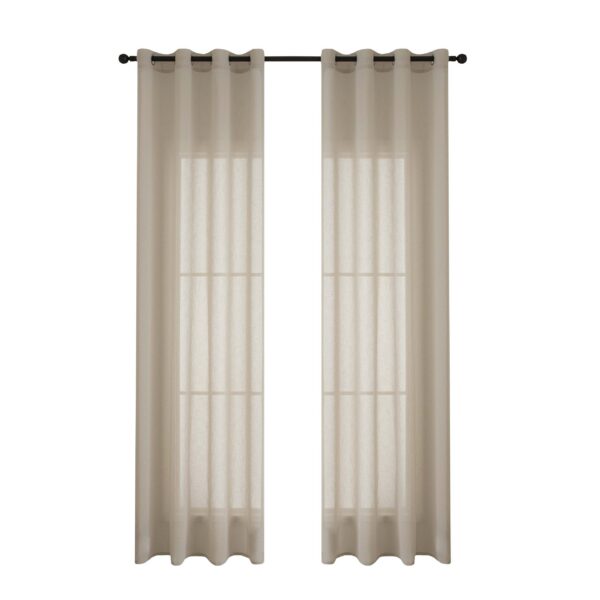 8447-s17-scaled Beauty Home Κουρτίνα γάζα μονόχρωμη με 8 μεταλλικούς κρίκους Fit Art 8447 140x270 Μπεζ