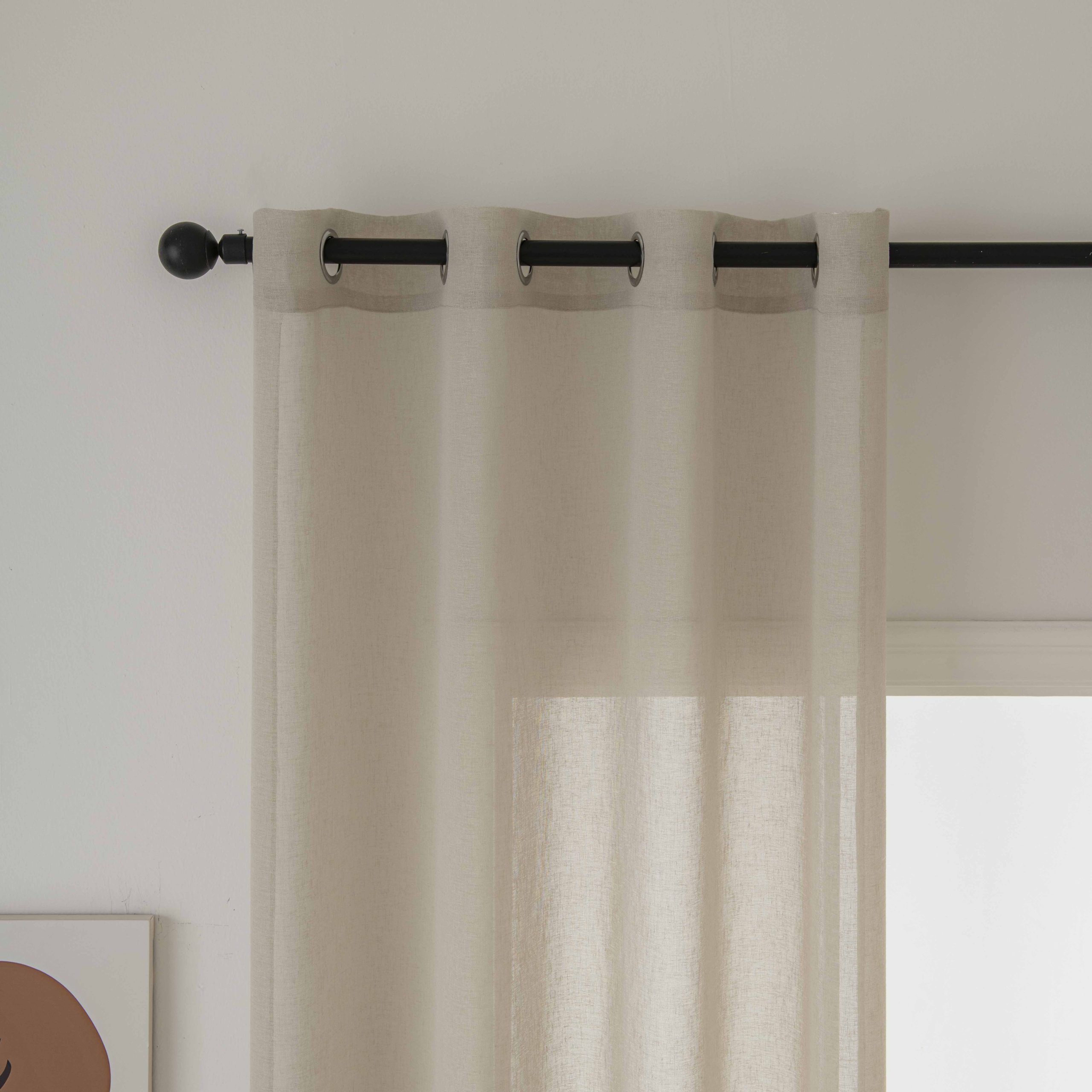 8447-s4-scaled Beauty Home Κουρτίνα γάζα μονόχρωμη με 8 μεταλλικούς κρίκους Fit Art 8447 140x270 Μπεζ