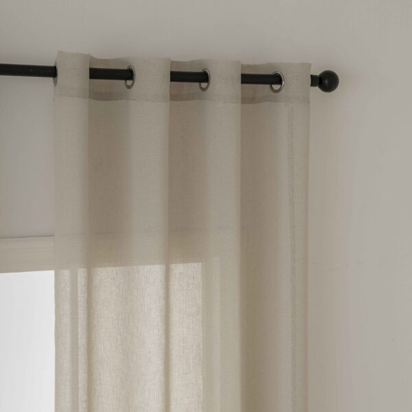 8447-s5-scaled Beauty Home Κουρτίνα γάζα μονόχρωμη με 8 μεταλλικούς κρίκους Fit Art 8447 140x270 Μπεζ