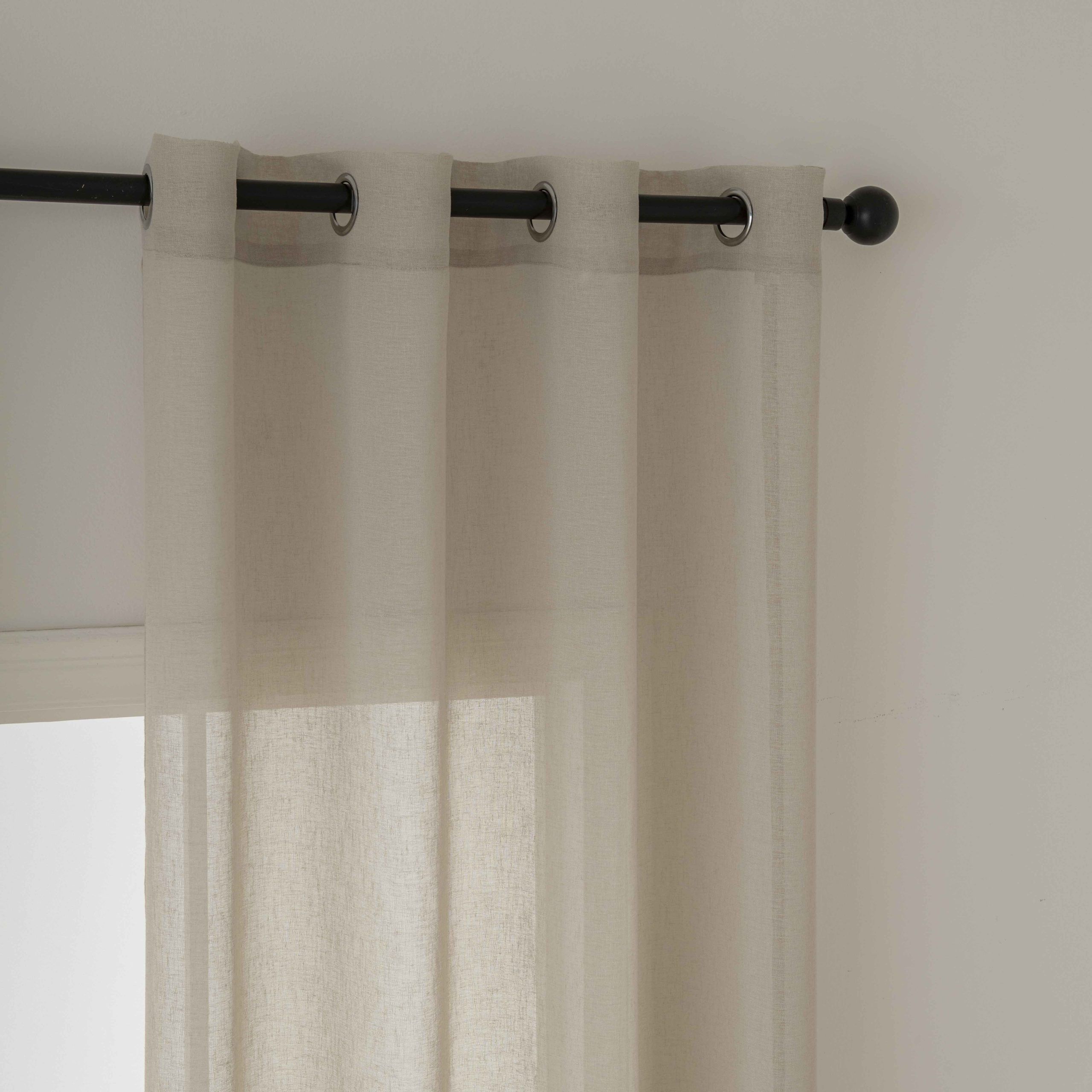 8447-s5-scaled Beauty Home Κουρτίνα γάζα μονόχρωμη με 8 μεταλλικούς κρίκους Fit Art 8447 140x270 Μπεζ