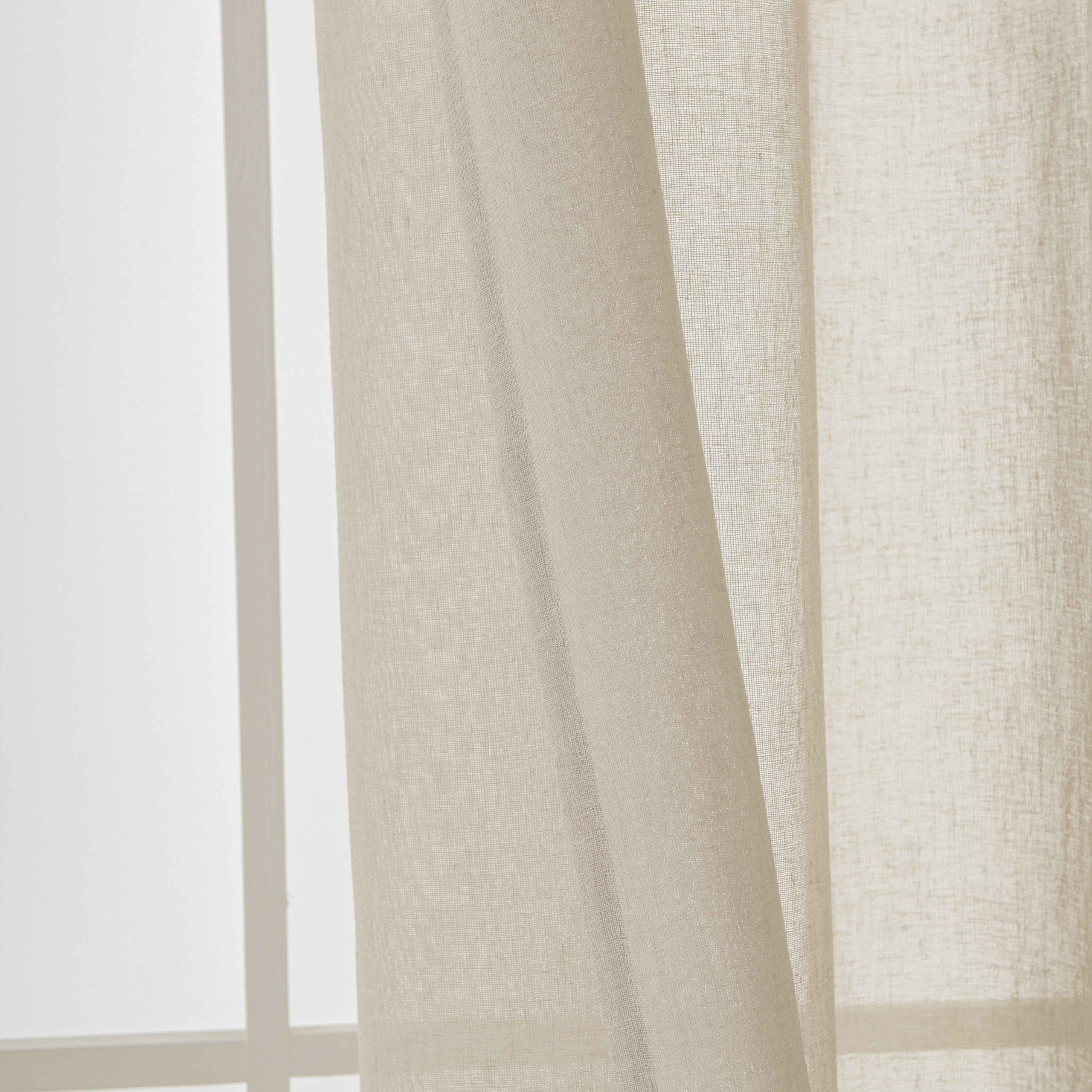8447-s7-scaled Beauty Home Κουρτίνα γάζα μονόχρωμη με 8 μεταλλικούς κρίκους Fit Art 8447 140x270 Μπεζ