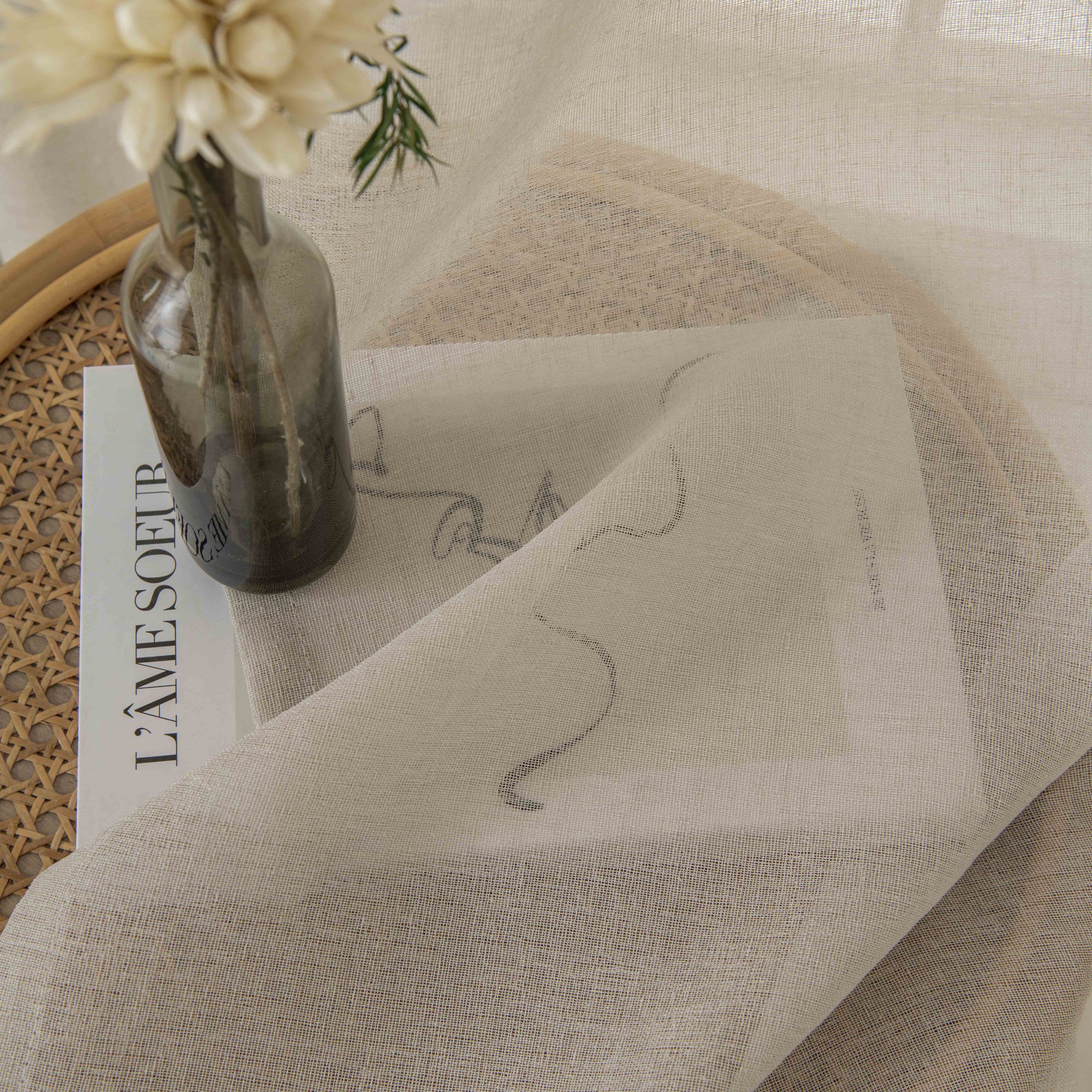 8447-s9-scaled Beauty Home Κουρτίνα γάζα μονόχρωμη με 8 μεταλλικούς κρίκους Fit Art 8447 140x270 Μπεζ