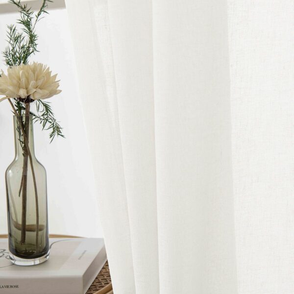 8447_ecru_10 Beauty Home Κουρτίνα γάζα μονόχρωμη με 8 μεταλλικούς κρίκους Fit Art 8447 140x270 Εκρού