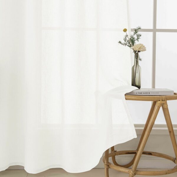 8447_ecru_11 Beauty Home Κουρτίνα γάζα μονόχρωμη με 8 μεταλλικούς κρίκους Fit Art 8447 140x270 Εκρού