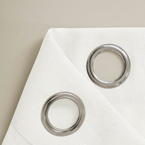 8447_ecru_12 Beauty Home Κουρτίνα γάζα μονόχρωμη με 8 μεταλλικούς κρίκους Fit Art 8447 140x270 Εκρού