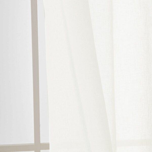 8447_ecru_7 Beauty Home Κουρτίνα γάζα μονόχρωμη με 8 μεταλλικούς κρίκους Fit Art 8447 140x270 Εκρού