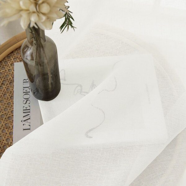 8447_ecru_9 Beauty Home Κουρτίνα γάζα μονόχρωμη με 8 μεταλλικούς κρίκους Fit Art 8447 140x270 Εκρού