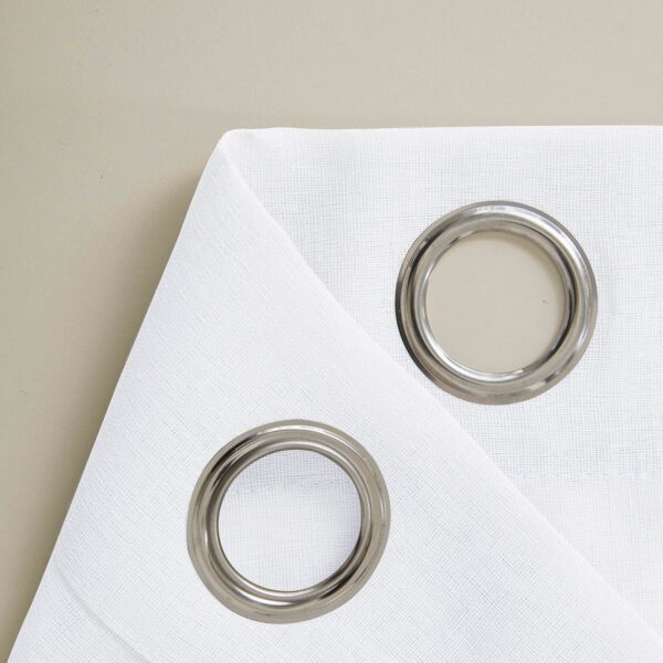 8447_white_12 Beauty Home Κουρτίνα γάζα μονόχρωμη με 8 μεταλλικούς κρίκους Fit Art 8447 140x270 Λευκό