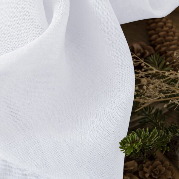 8447_white_15 Beauty Home Κουρτίνα γάζα μονόχρωμη με 8 μεταλλικούς κρίκους Fit Art 8447 140x270 Λευκό