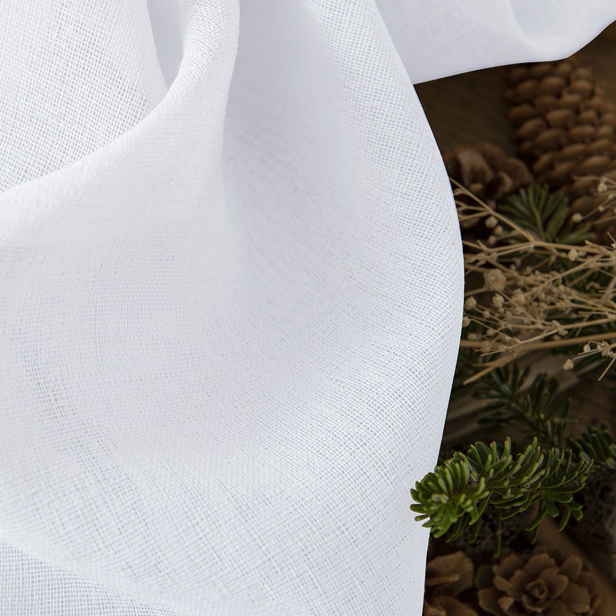 8447_white_15 Beauty Home Κουρτίνα γάζα μονόχρωμη με 8 μεταλλικούς κρίκους Fit Art 8447 140x270 Λευκό