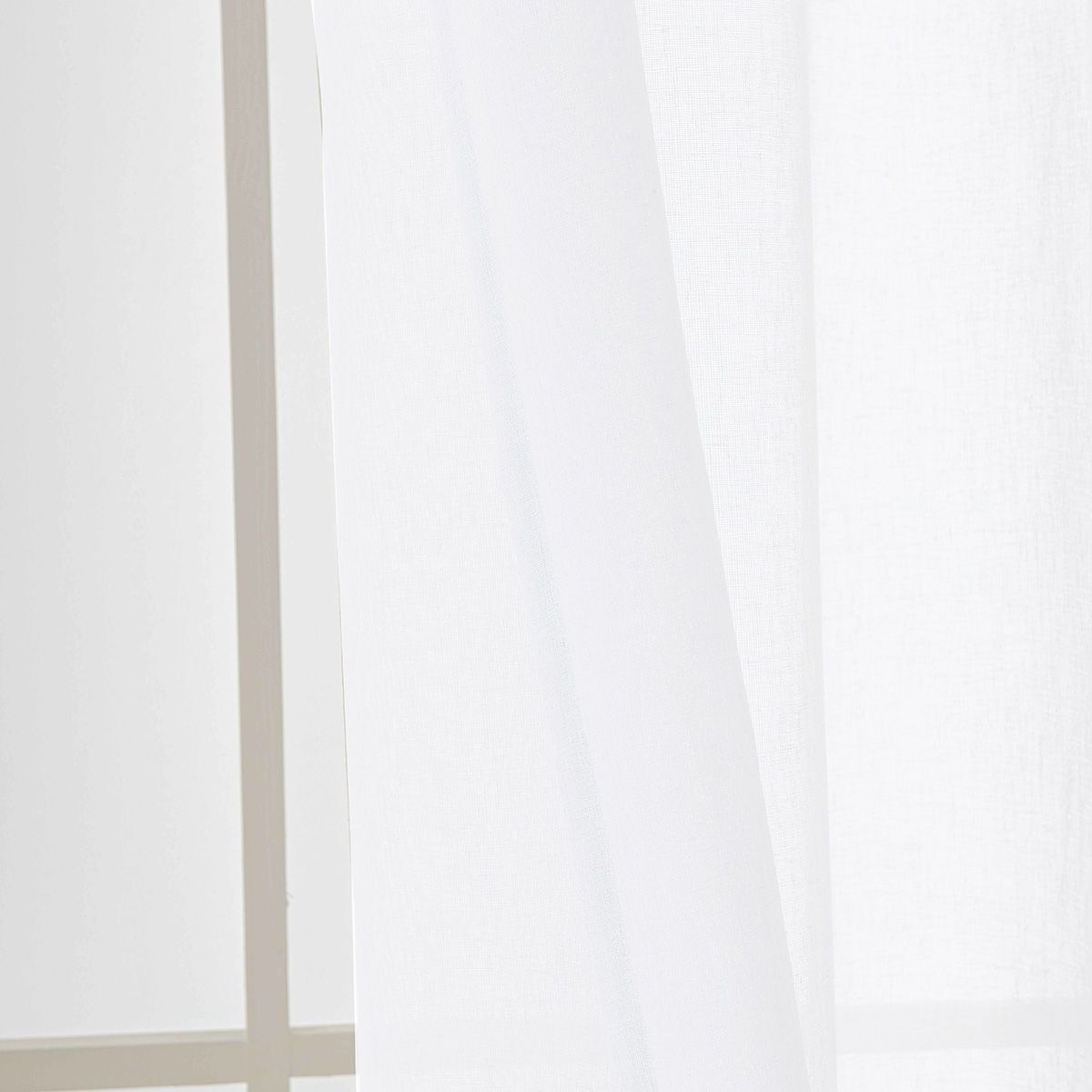 8447_white_7 Beauty Home Κουρτίνα γάζα μονόχρωμη με 8 μεταλλικούς κρίκους Fit Art 8447 140x270 Λευκό