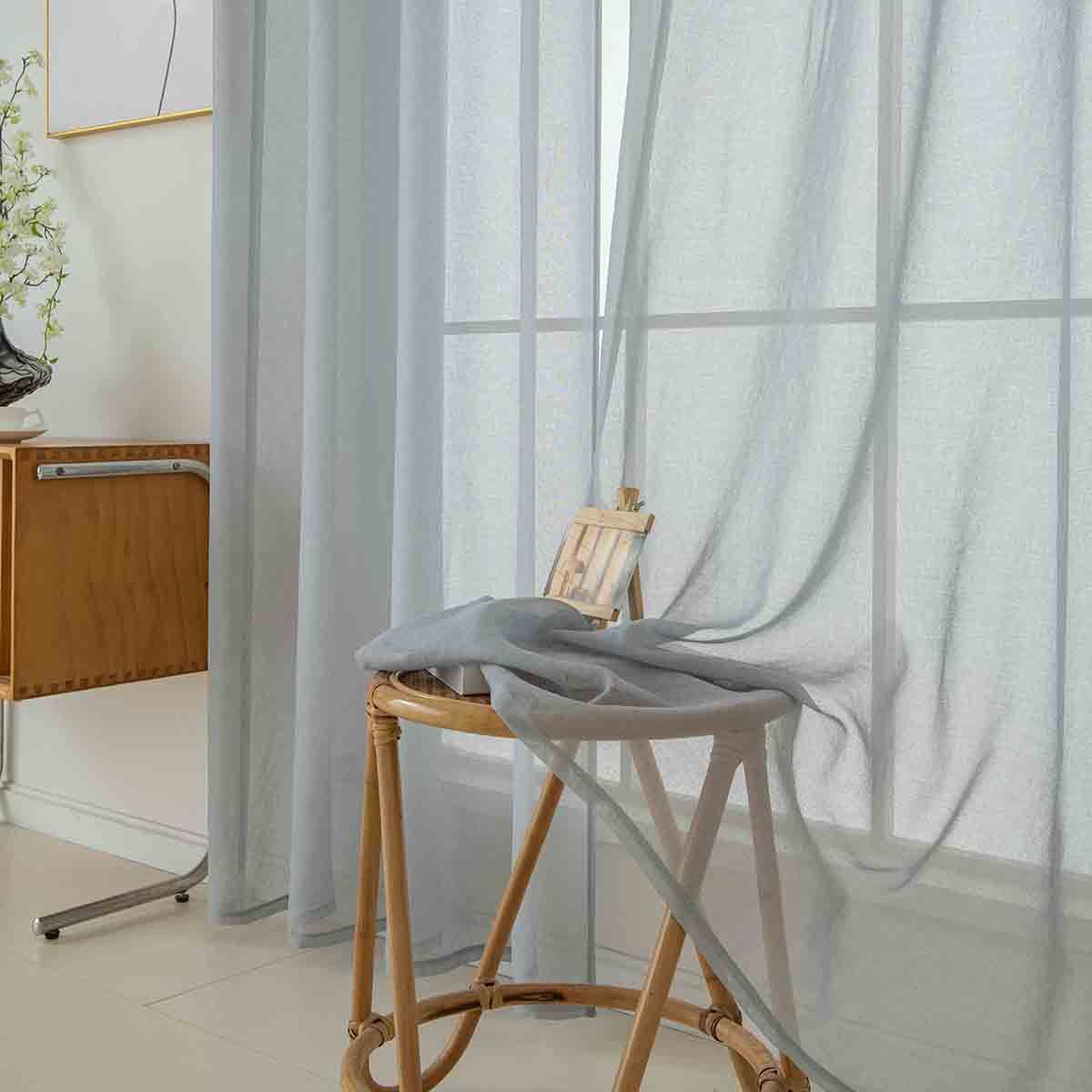 Beauty Home Ύφασμα κουρτίνας με το μέτρο γάζα Sharp Art 8448 Φ300 Γκρι