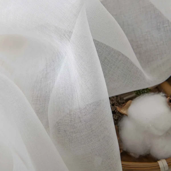 Beauty Home Κουρτίνα γάζα μονόχρωμη με 8 μεταλλικούς κρίκους Sharp Art 8448 140x270 Εκρού