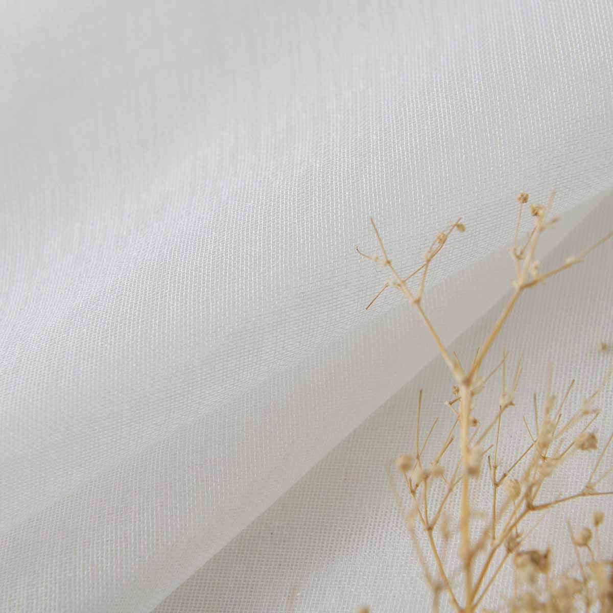 Beauty Home Κουρτίνα γάζα μονόχρωμη με 8 μεταλλικούς κρίκους Sharp Art 8448 140x270 Εκρού