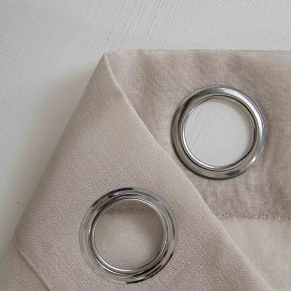 8448-s12 Beauty Home Κουρτίνα γάζα μονόχρωμη με 8 μεταλλικούς κρίκους Sharp Art 8448 140x270 Άμμου