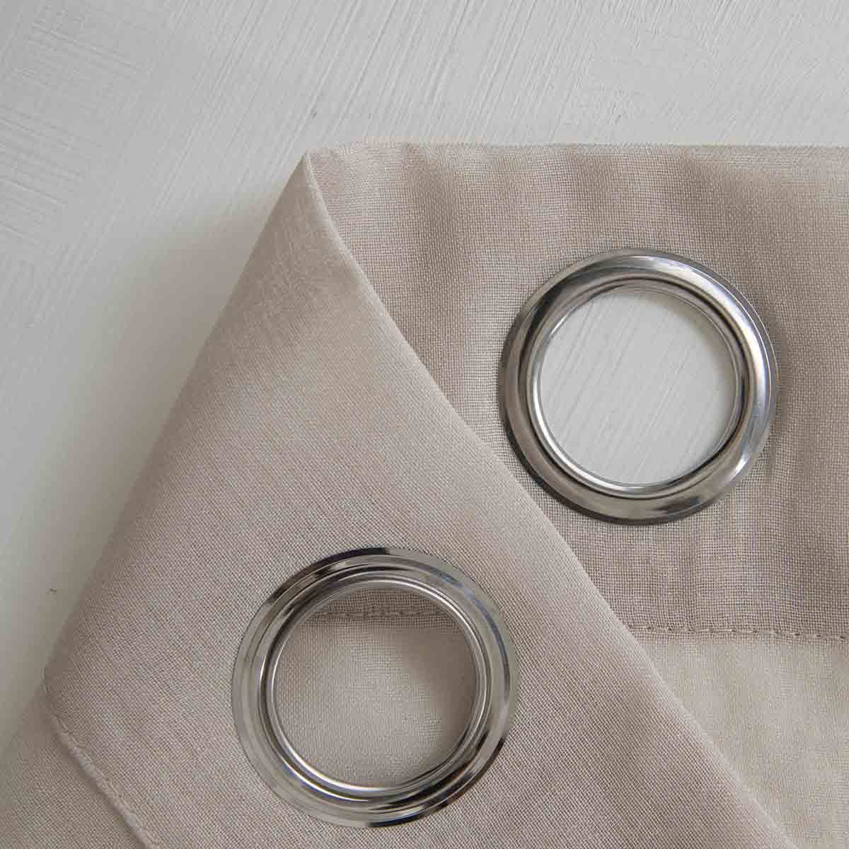 8448-s12 Beauty Home Κουρτίνα γάζα μονόχρωμη με 8 μεταλλικούς κρίκους Sharp Art 8448 140x270 Άμμου