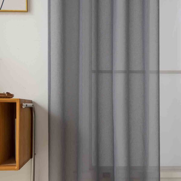 8448-st2 Beauty Home Ύφασμα κουρτίνας με το μέτρο γάζα Sharp Art 8448 Φ300 Άνθρακί