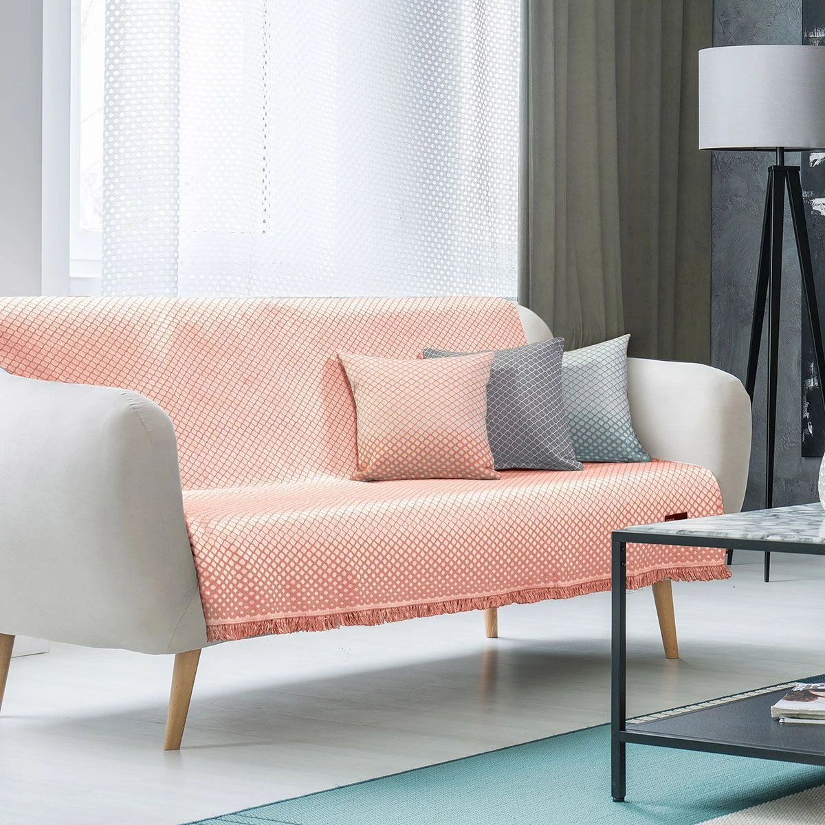 Beauty Home Ριχτάρι Μονοθέσιο Art 8456 180x170 Κοραλί