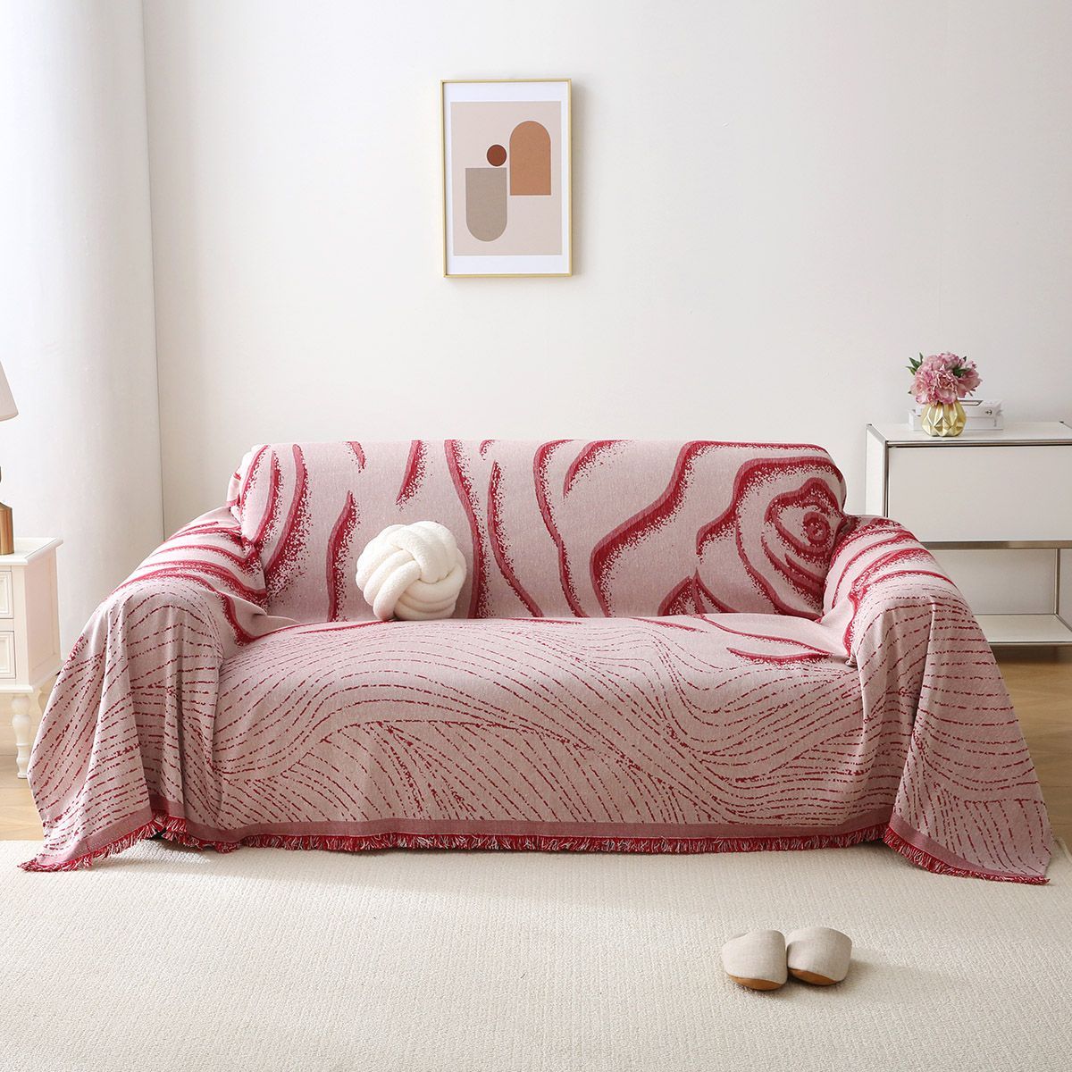 Beauty Home Ριχτάρια σετ 2τμχ Art 8611 (180x250 + 180x300) Κόκκινο