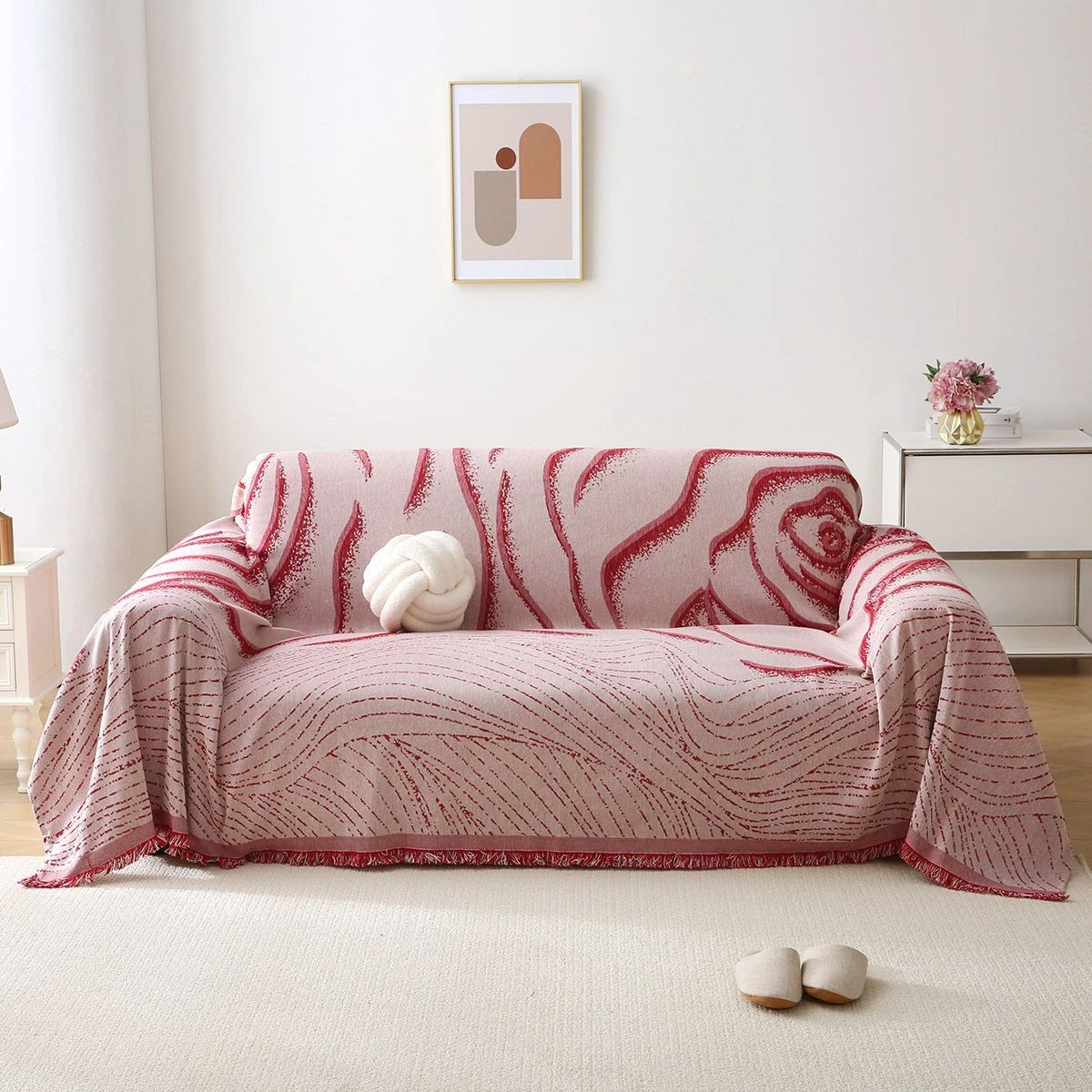 Beauty Home Ριχτάρια σετ 2τμχ Art 8611 (180x250 + 180x300) Κόκκινο