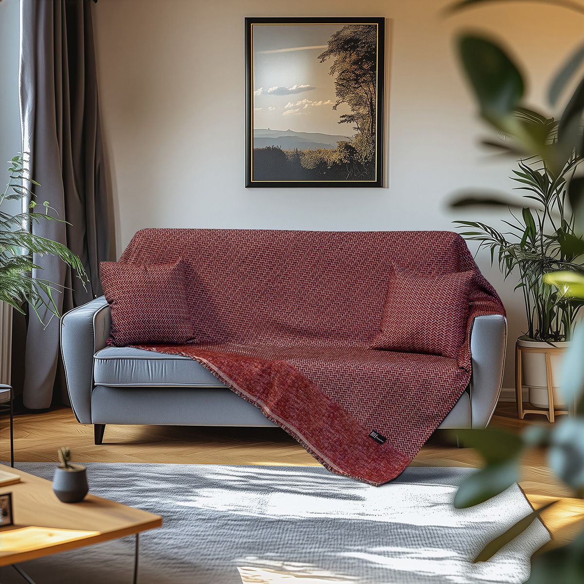 Beauty Home Ριχτάρια σετ 2τμχ Art 8639 (170x240+170x290) Κόκκινο