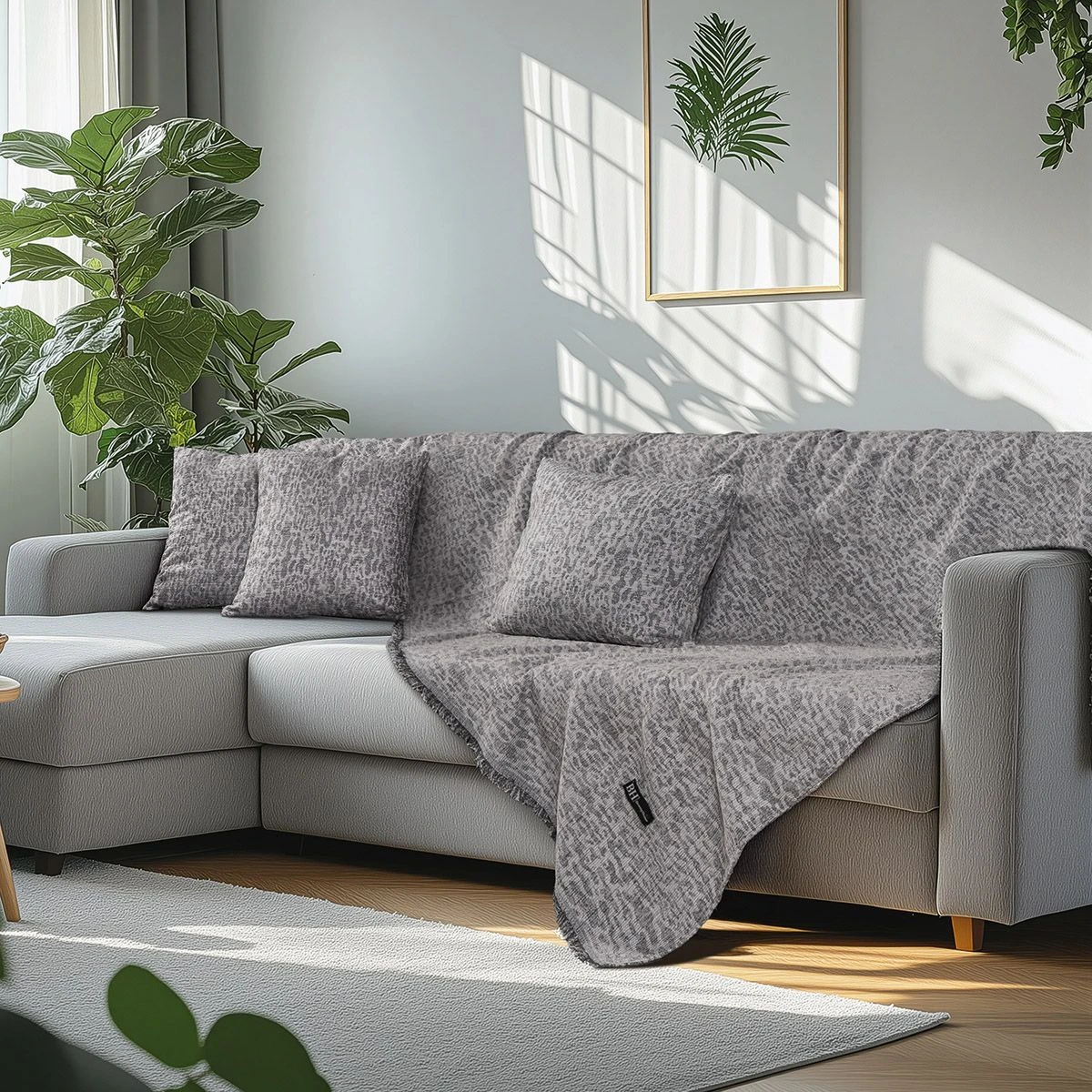 Beauty Home Ριχτάρια σετ 2τμχ Art 8642 (170x240+170x290) Γκρι