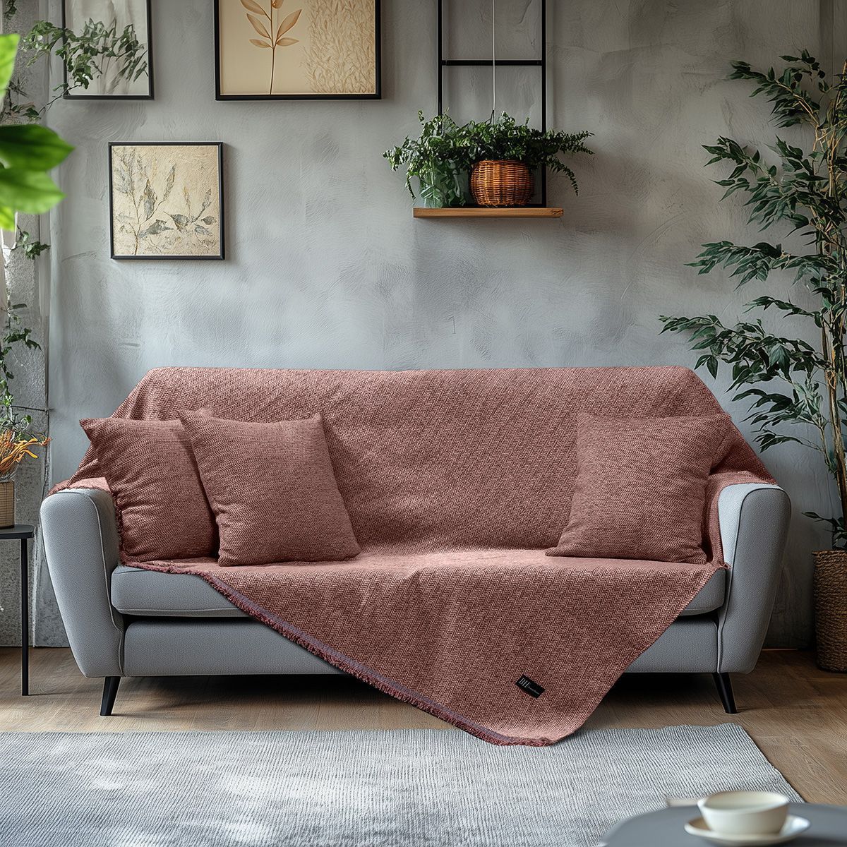 Beauty Home Ριχτάρια σετ 2τμχ Art 8644 (170x240+170x290) Σάπιο Μήλο