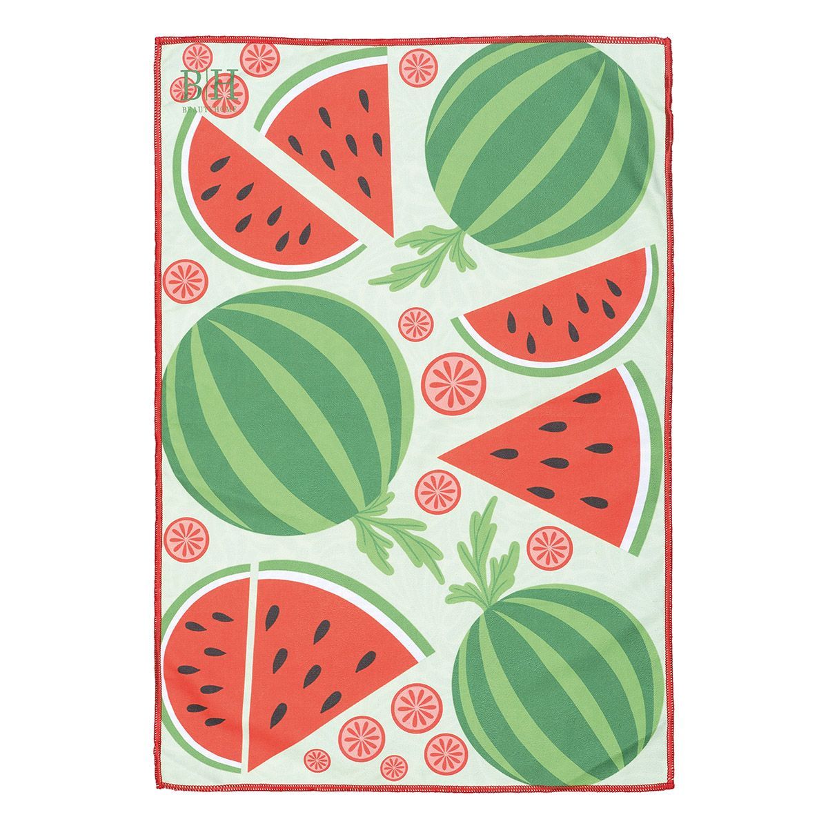 Beauty Home Πετσέτα κουζίνας διπλής όψης Microfiber Art 8655 40x60 Πράσινο,Κόκκινο