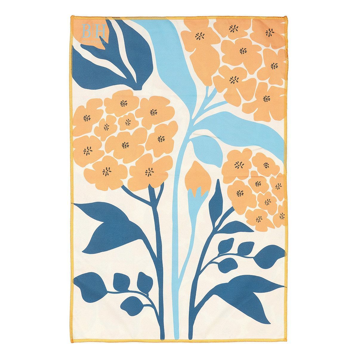 Beauty Home Πετσέτα κουζίνας διπλής όψης Microfiber Art 8658 40x60 Μπλε,Κίτρινο