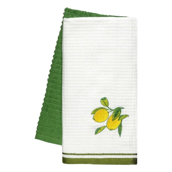 8802 Beauty Home Ποτηρόπανα σετ 2τμχ Lemon Tree Art 8802 40x60 Πράσινο