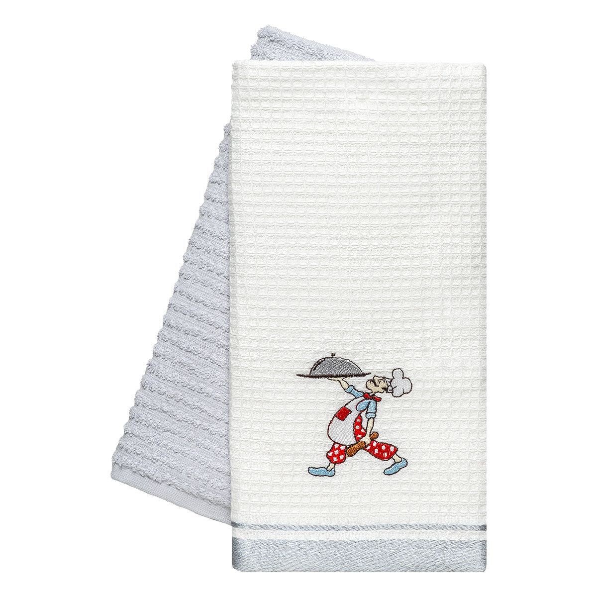 Beauty Home Ποτηρόπανα σετ 2τμχ Chef Art 8805 40x60 Γκρι