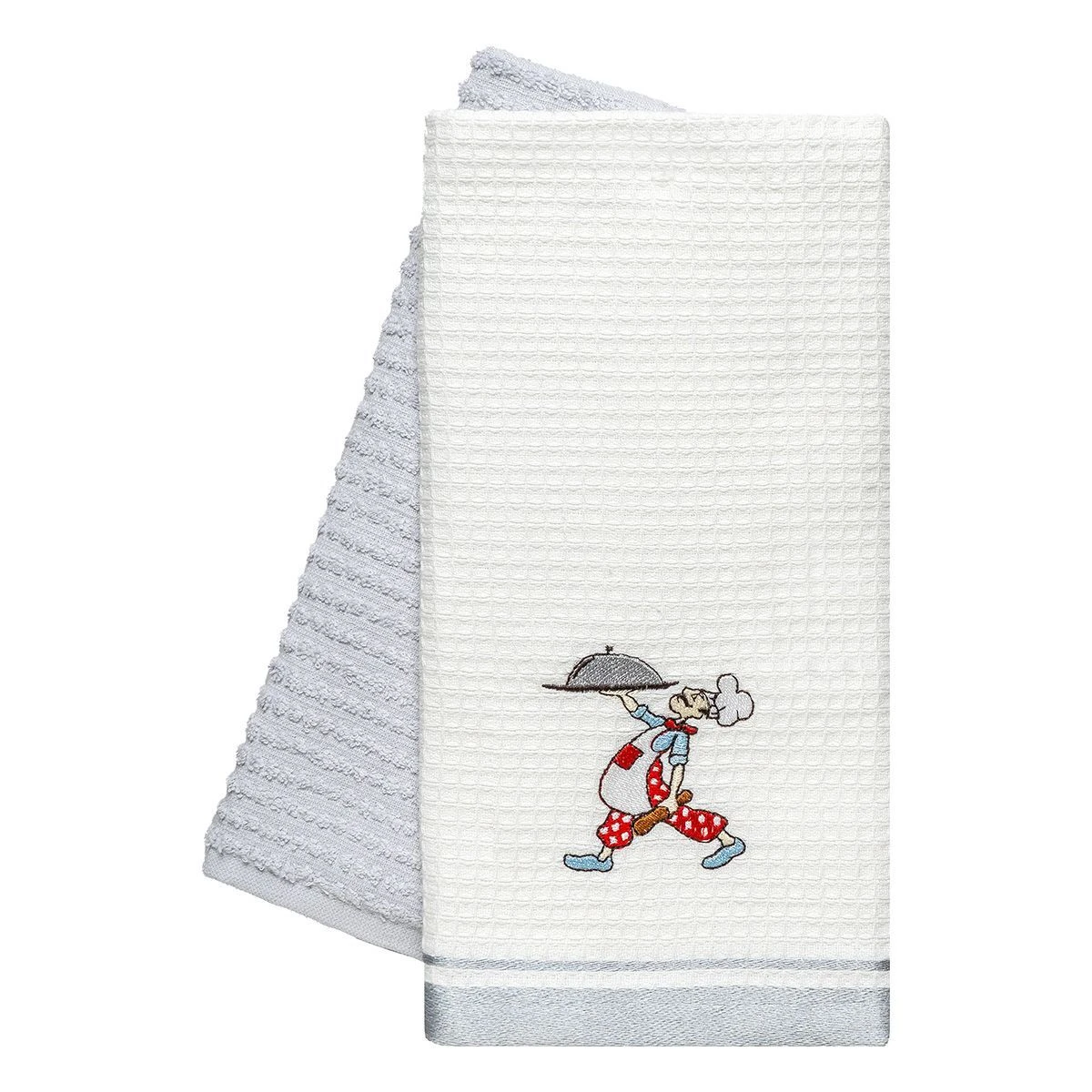 Beauty Home Ποτηρόπανα σετ 2τμχ Chef Art 8805 40x60 Γκρι