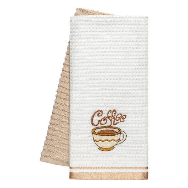 Beauty Home Ποτηρόπανα σετ 2τμχ Coffe Art 8810 40x60 Μπεζ