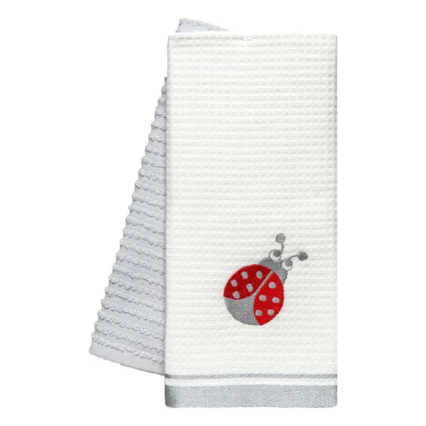 8816 Beauty Home Ποτηρόπανα σετ 2τμχ Ladybug Art 8816 40x60 Γκρι