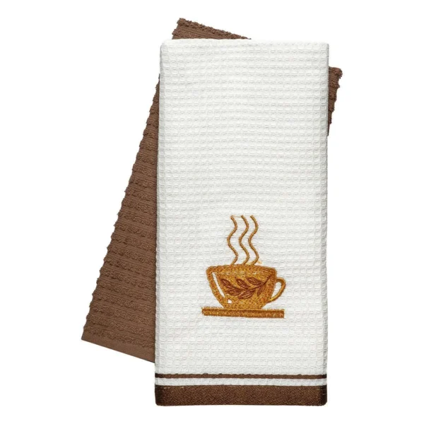 8818 Beauty Home Ποτηρόπανα σετ 2τμχ Chocolate Art 8818 40x60 Καφέ