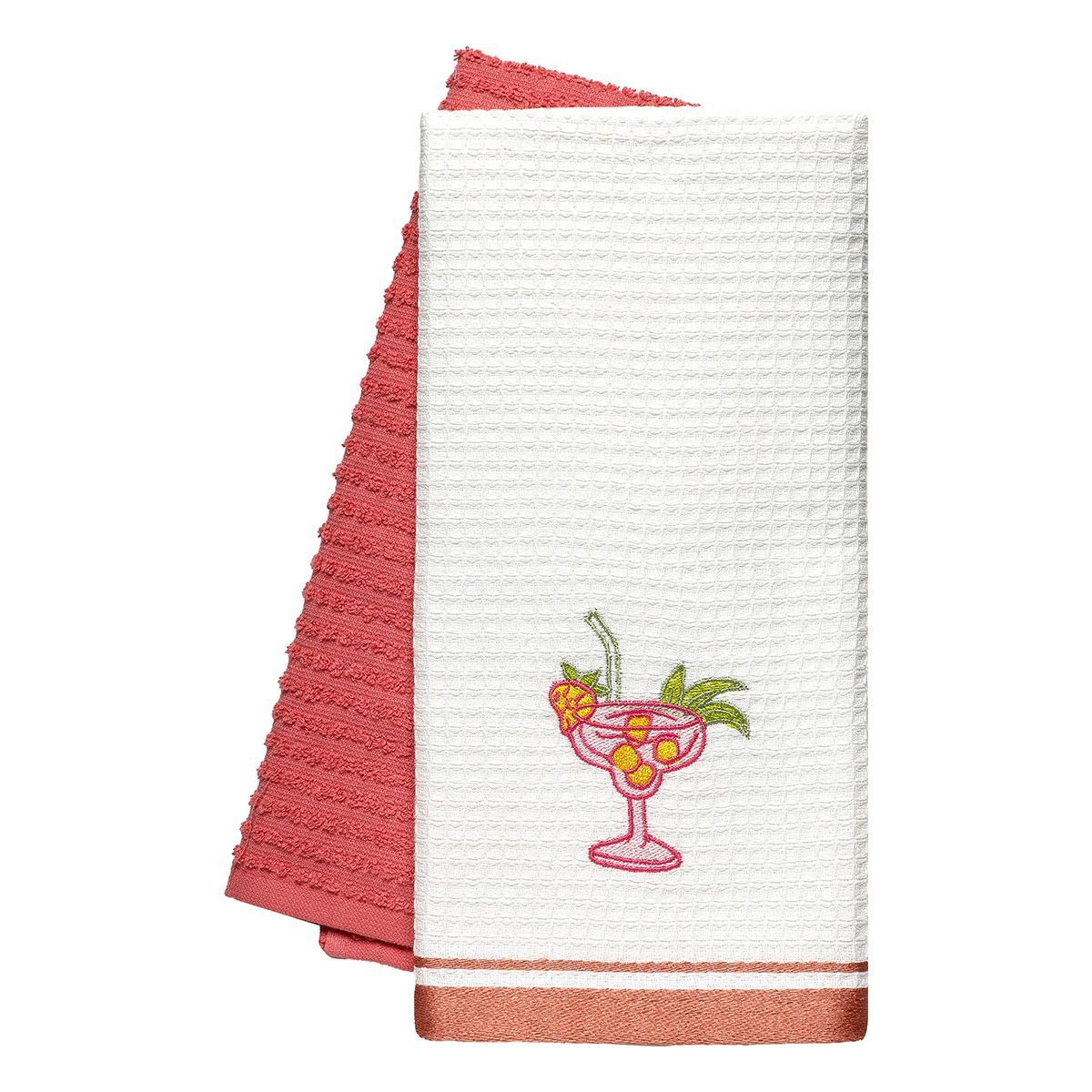 Beauty Home Ποτηρόπανα σετ 2τμχ Martini Art 8819 40x60 Ροδακινί