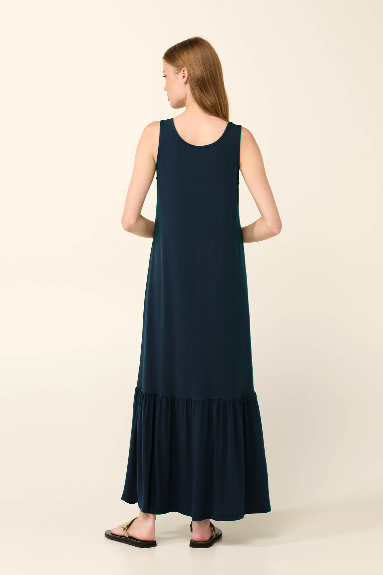 Μονόχρωμο Μακρύ Καλοκαιρινό Φόρεμα