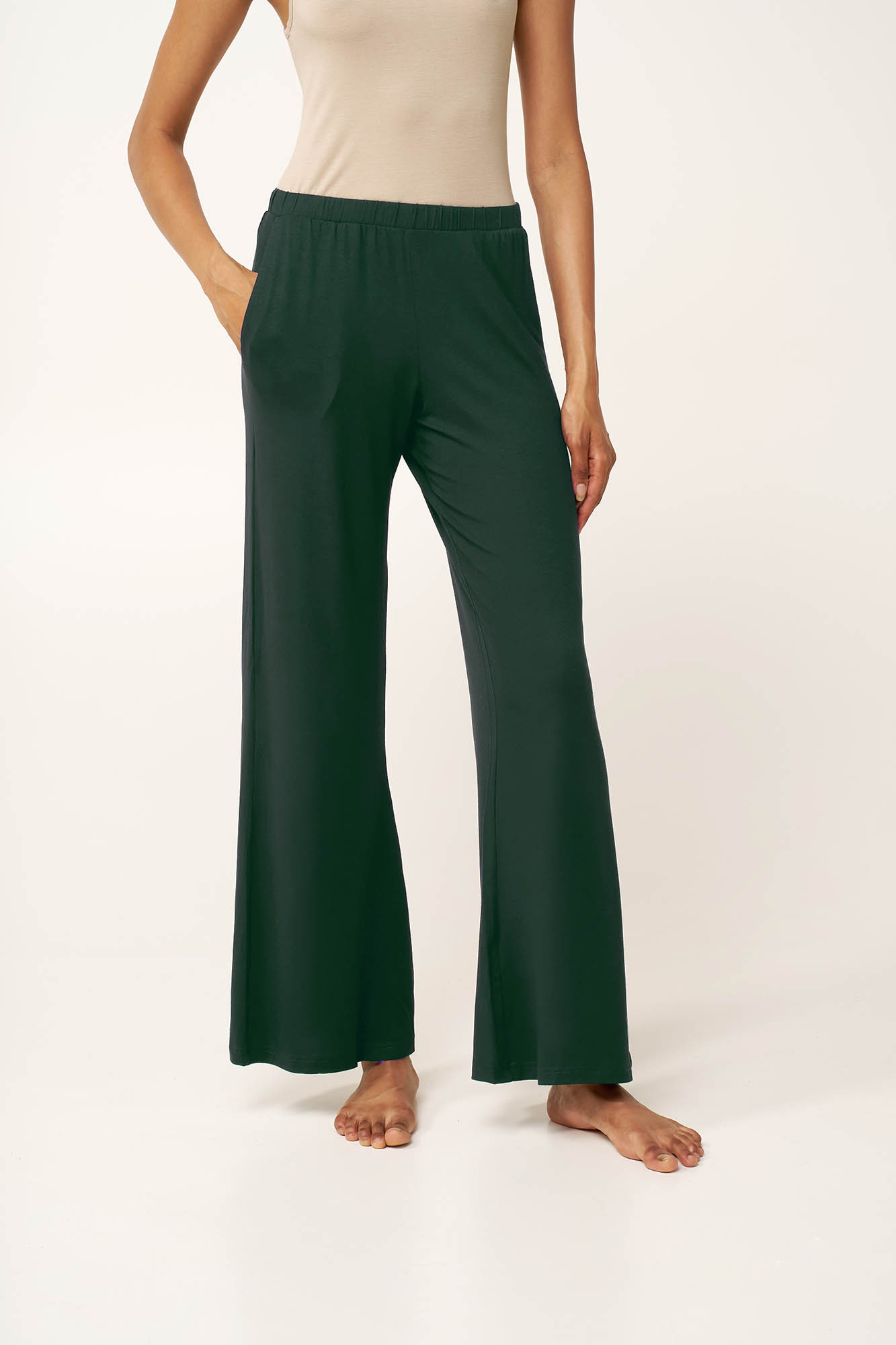 Γυναικείο παντελόνι με φαρδιά πόδια από βισκόζη