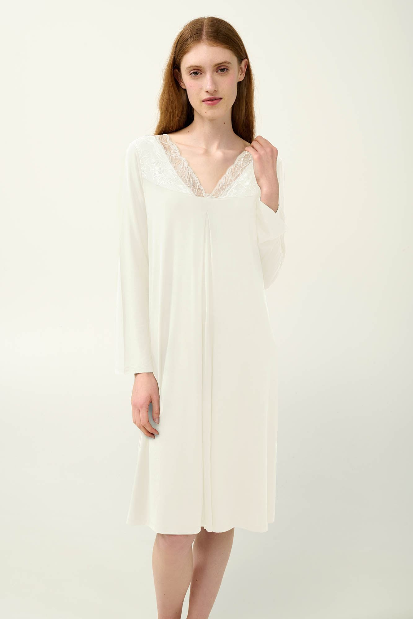 Γυναικείο Νυχτικό Micromodal με Πιέτα