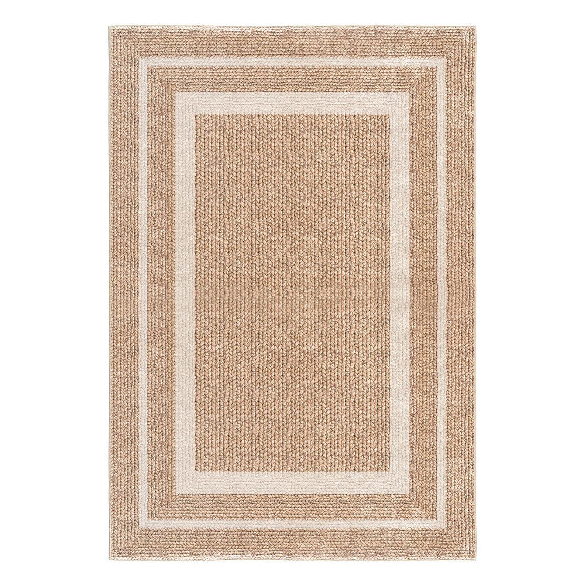 Beauty Home Πατάκι Tropic Art 9138 65x150 Μπεζ,Λευκό