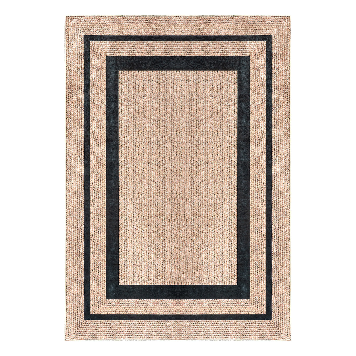 Beauty Home Πατάκι Sunny Art 9140 65x140 Μπεζ,Μαύρο