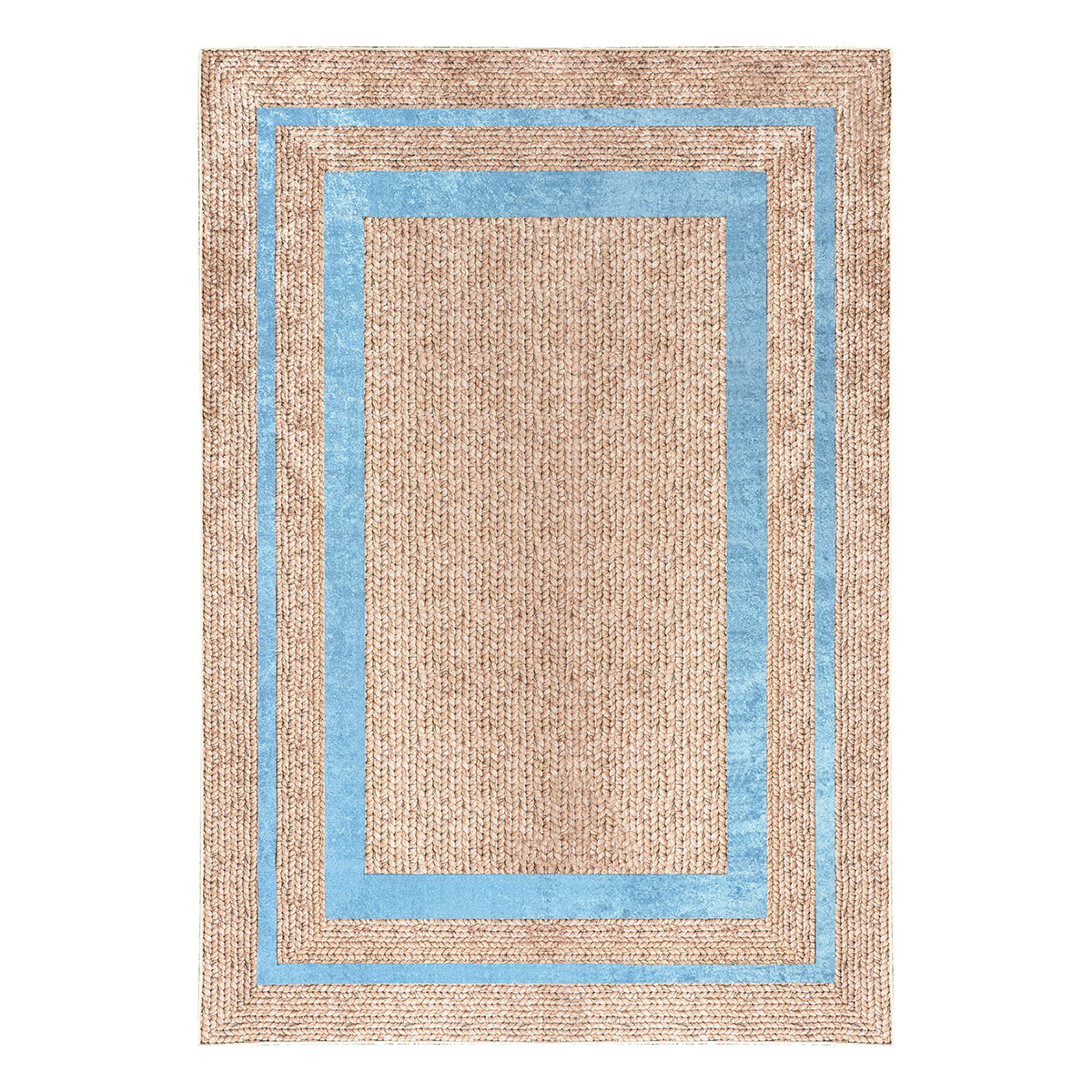 Beauty Home Πατάκι Sunny Art 9140 65x140 Μπεζ,Μπλε