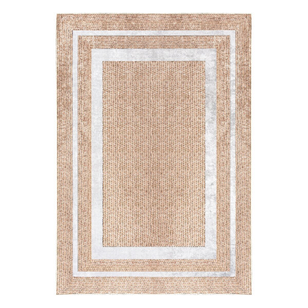 Beauty Home Πατάκι Sunny Art 9140 65x140 Μπεζ,Λευκό