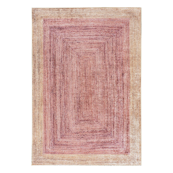 Beauty Home Πατάκι Sunny Art 9141 65x140 Μπεζ,Ροζ